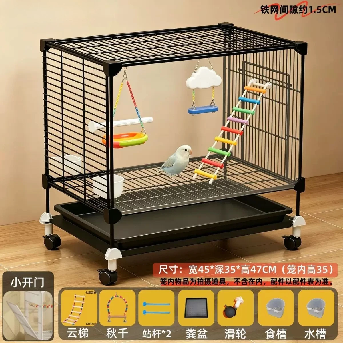 Aviary Stainless Steel Bird Cages Luxury Large Nordic Accessories Bird Cages Indoor Hammock Nidos Para Canarios Pet Products