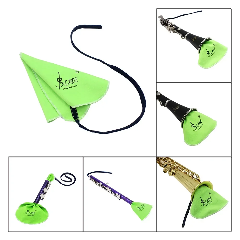 SLADE 6 ألوان الساكسفون تنظيف الملابس آلات النفخ الموسيقية ملحق بيكولو الناي الكلارينيت ساكس مسح القماش للداخل