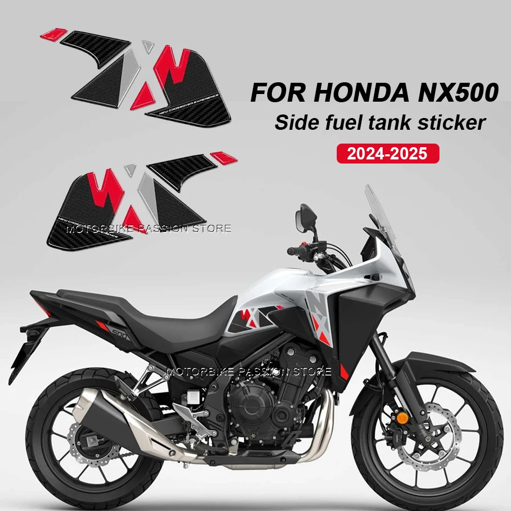 

Motorcycle Side fuel tank sticker Adhesives Decalcomanie Waterproof Accessories for Honda NX500 2024-2025
