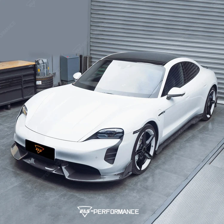Auto Part Facelift dla Porsche Taycan Upgrade to M Style Front Lip Rear Diffuser Side Skirts Carbon Fiber Material Body Kit