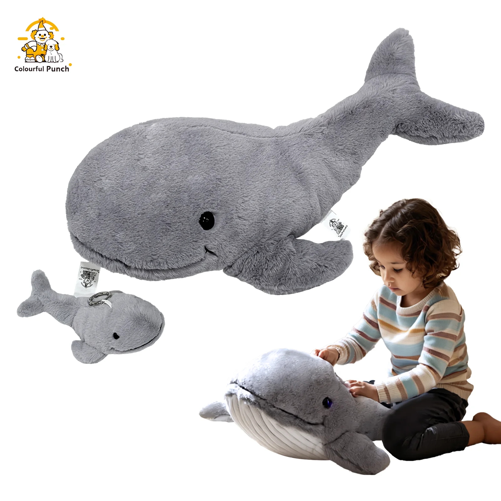 고래 진정 인형, 유아 및 어린이를 위한 인터랙티브 동반자 장난감