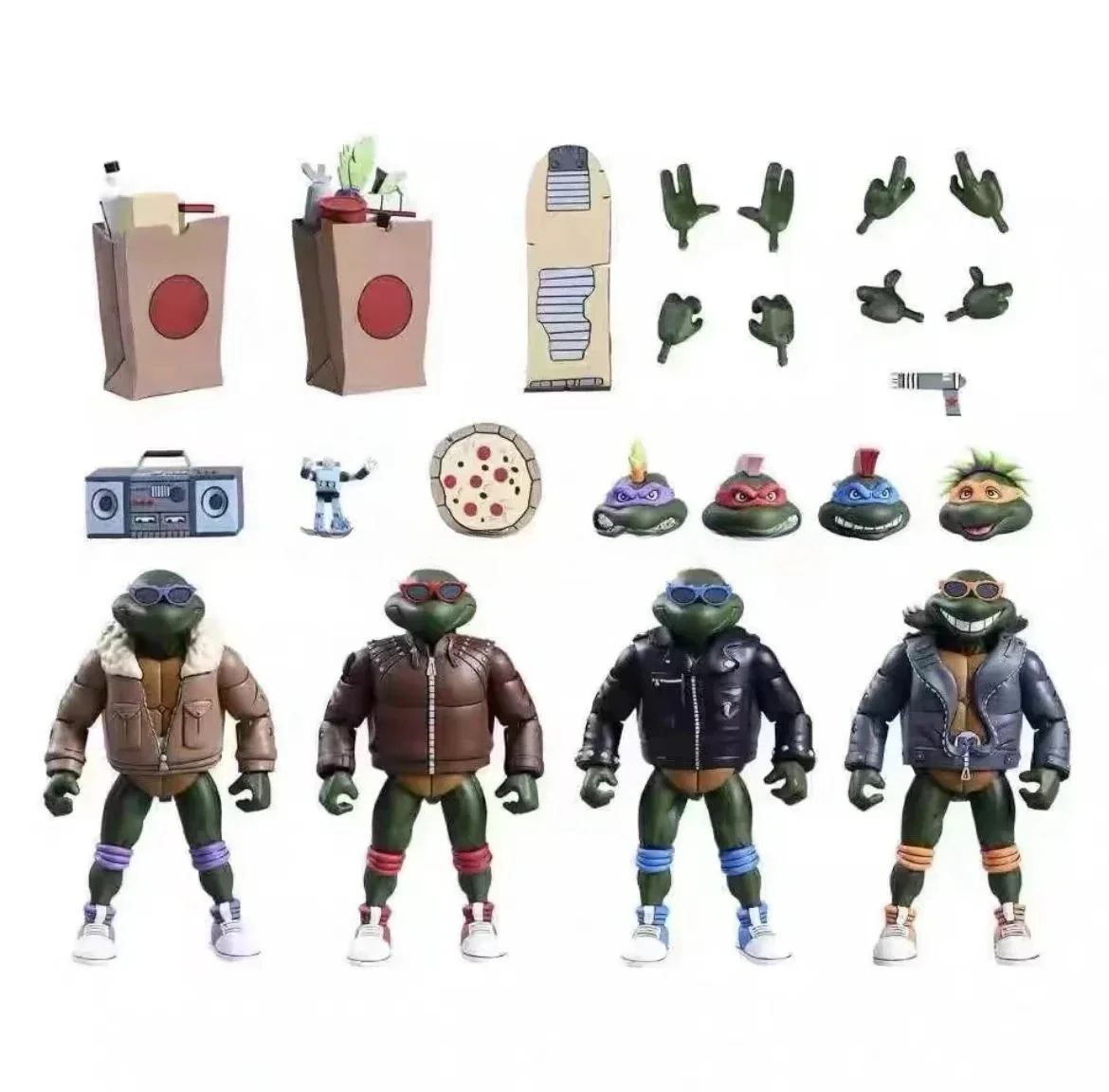 100% Original NECA5438 Ninja Turtles Exclusive Edition Punk Disguise Turtles Anime Figure Statue Collectible Gift Kids Toys