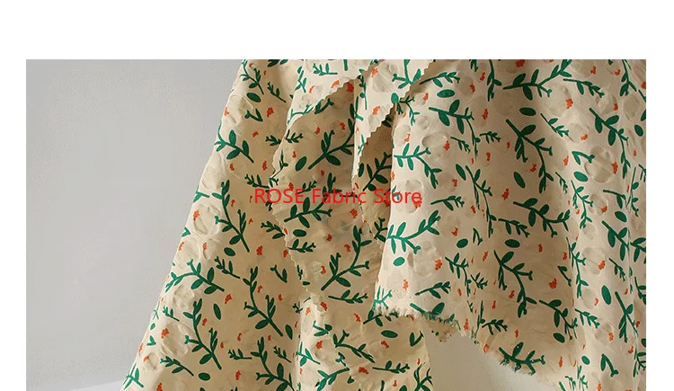 1 meter 100% katoen tak bloem bubble bedrukte stof shirt jurk diy naaistof