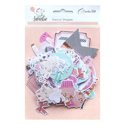 Creative Path 162pcs Sweetie Kiddo Paper Die Cuts Shapes Cute Scrapbooking Diecuts Ephemera For Birthday Card Making Journaling