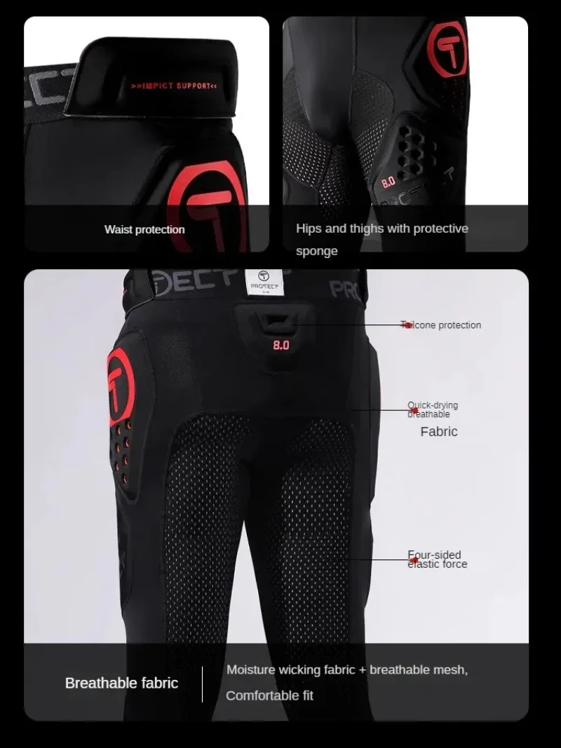 Picture 6: T Brand Motorcycle Racing Pants, CE Ventilated Anti-Scratch Armor, Hip Crotch Anti-Drop Protection for Off-Road ATV MX  Riding