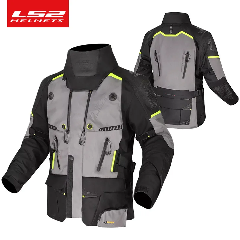 LS2 Motorcycle Riding Jacket Unisex All-Season Rally Suit Waterproof Wear-Resistant Tear-Resistant Warm for Motorcycle Touring