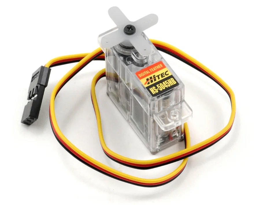 Hitec Digital Micro and Mini Servos-HS-5045HB AGTT Micro Servo Weight grams: 8.22g  Speed (4.8V/6.0V): 0.12 / 0.10