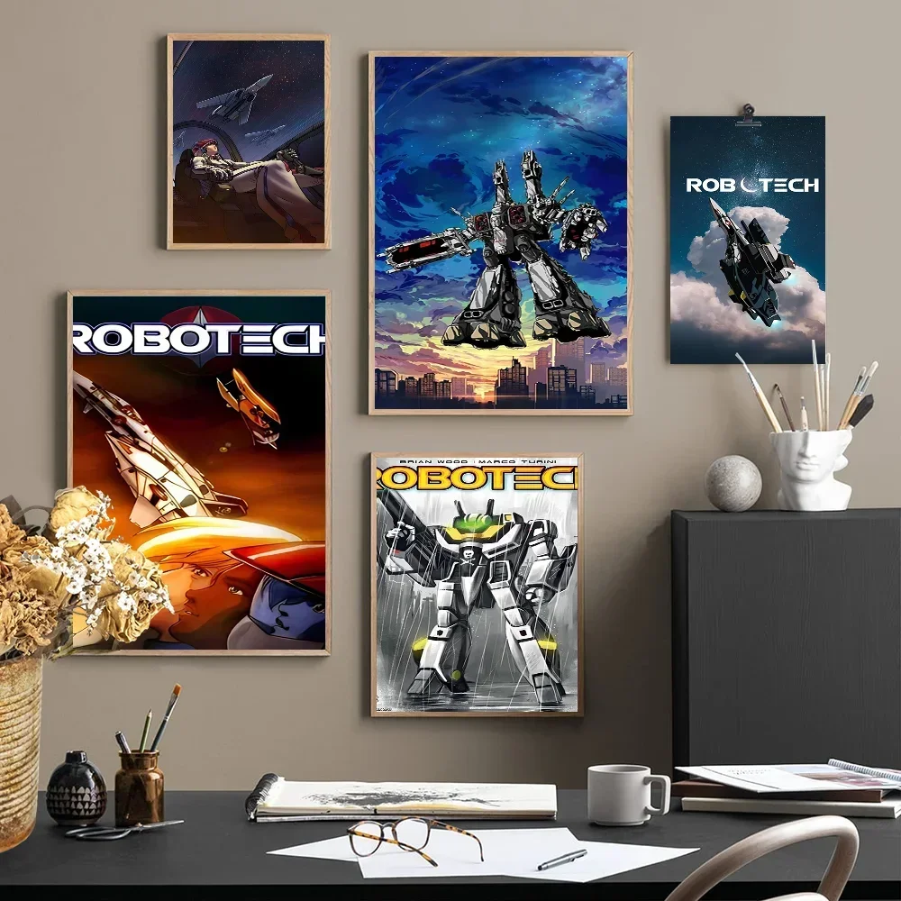 Anime Robotech DIY Sticky Poster Vintage Room Bar Cafe Decor Home Decor