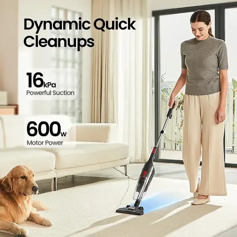 RoneAIR Ultralight Upright Corded Stick Vacuum 3-in-1 with 16000Pa Suction Power and Large Capacity Dust Cup