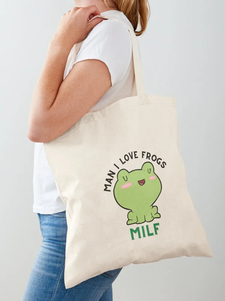 Man I Love Chill Frogs Tote Bag Canvas stote bag the tote bag luxury women