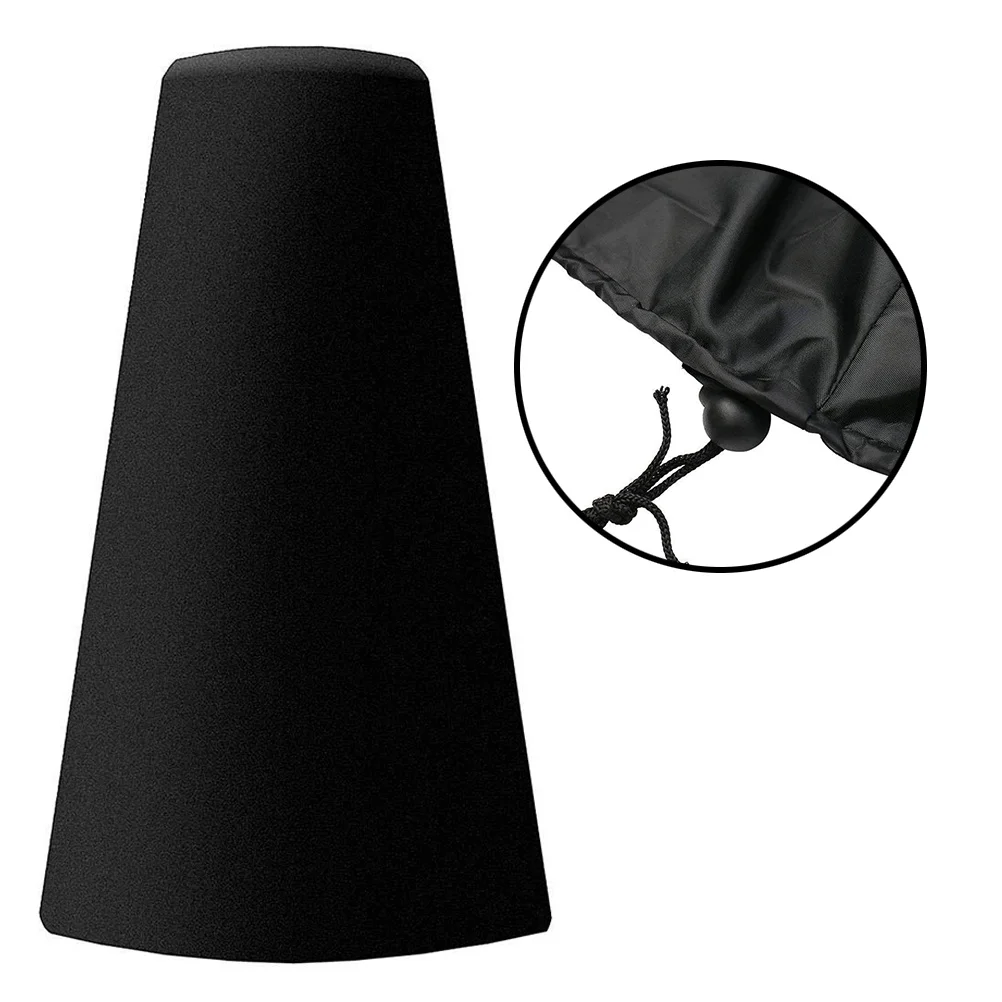 Copertura per camino da giardino Protezione per stufa da esterno impermeabile nera Riscaldatore per braciere Copertura per stufa impermeabile portatile resistente ai raggi UV