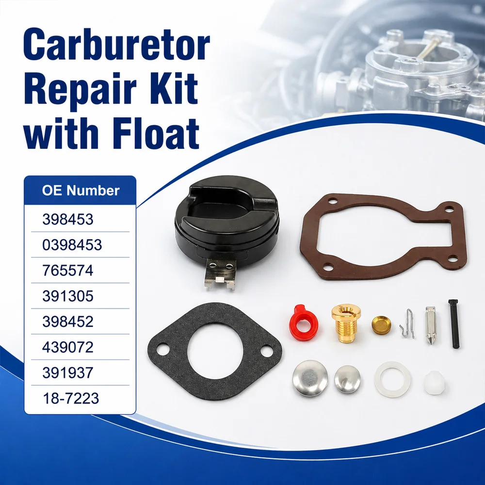 For Johnson Evinrude 9.9 HP 15 HP Outboard Motors 2-Stroke 1974-1988 Carburetor Repair Kit  398453 765574 0398453 439072 398452 image 3