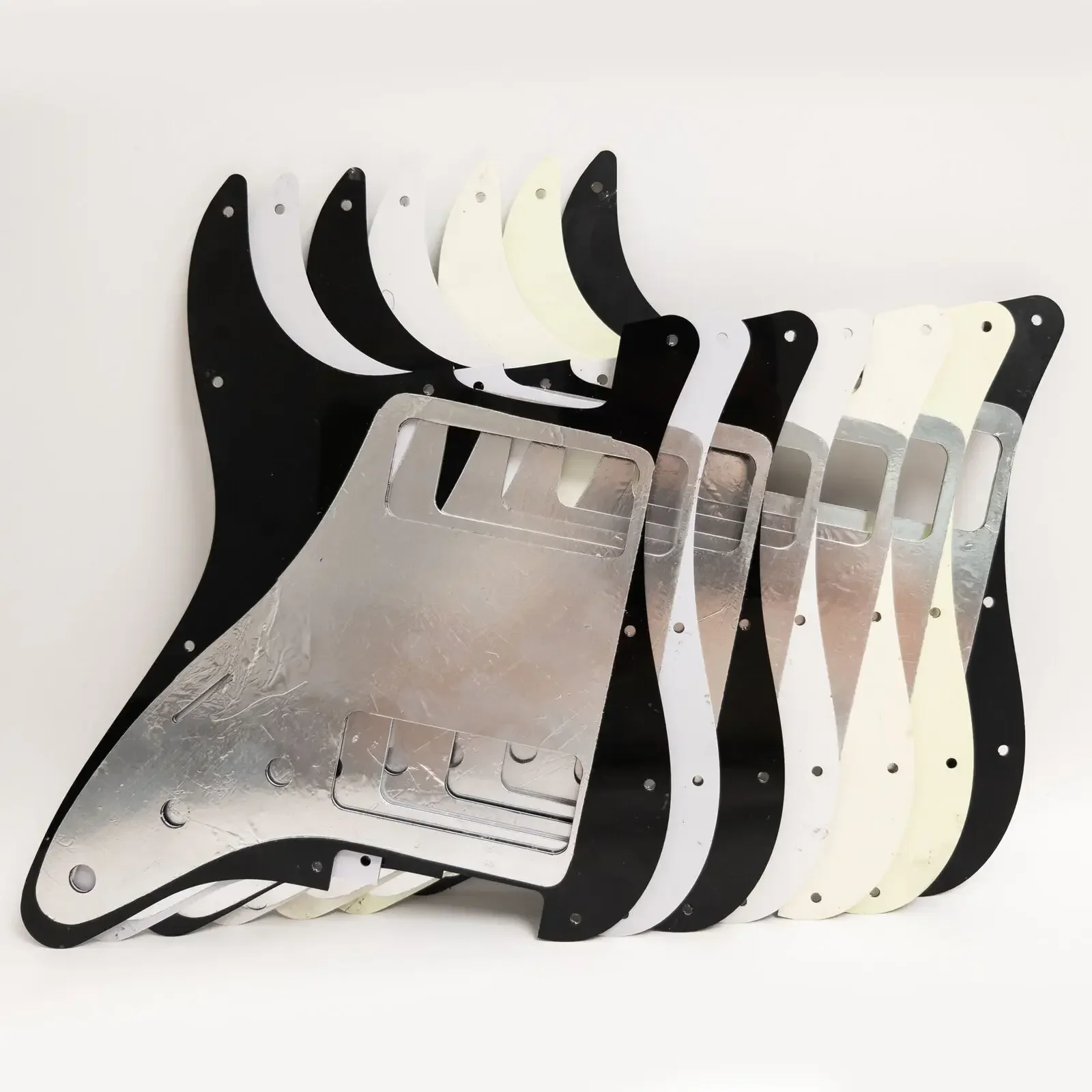 

Музыкальный магазин Yue Yun со скидкой, горячая распродажа, электрогитара P90, 2 звукоснимателя S-t-rat, накладка, 11 отверстий, запасная часть пластины для царапин