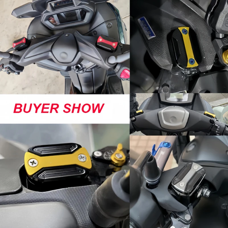 NMAX Motorcycle CNC Aluminum Front Brake Reservoir Fluid Tank Oil Cup Cover For YAMAHA NMAX125 NMAX155 N-max 125 155 NMAX