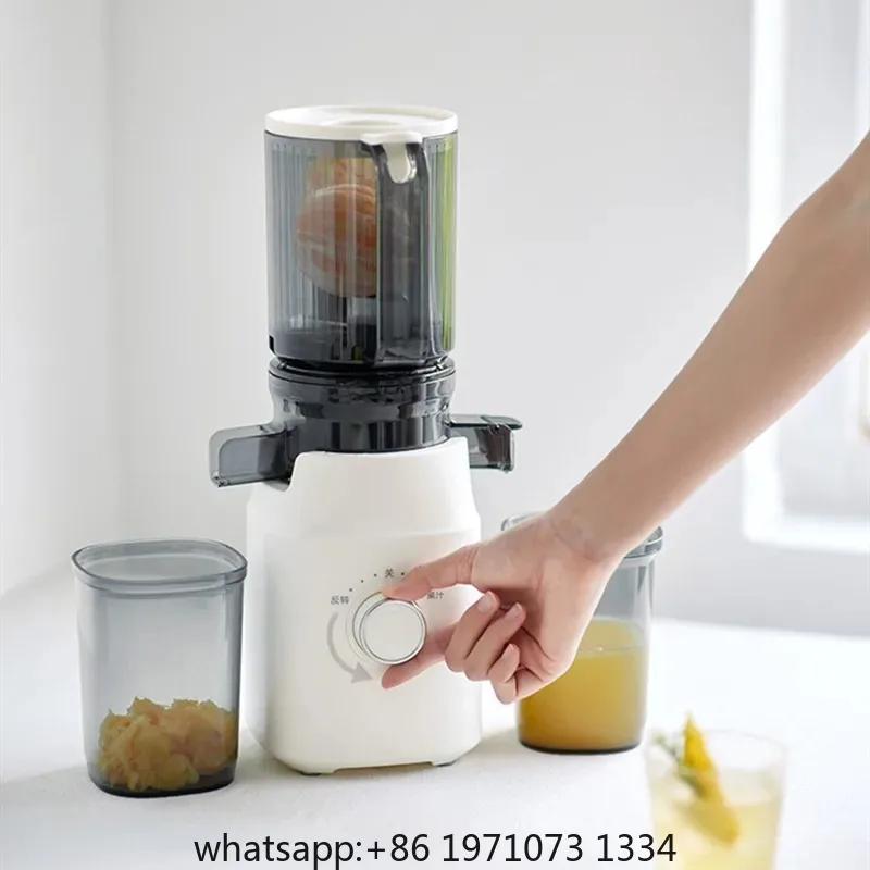 Large-Caliber Juicer Household Automatic Juicer Low-Speed Slag Juice Separation Food Grade 304 Stainless Steel Easy to Clean