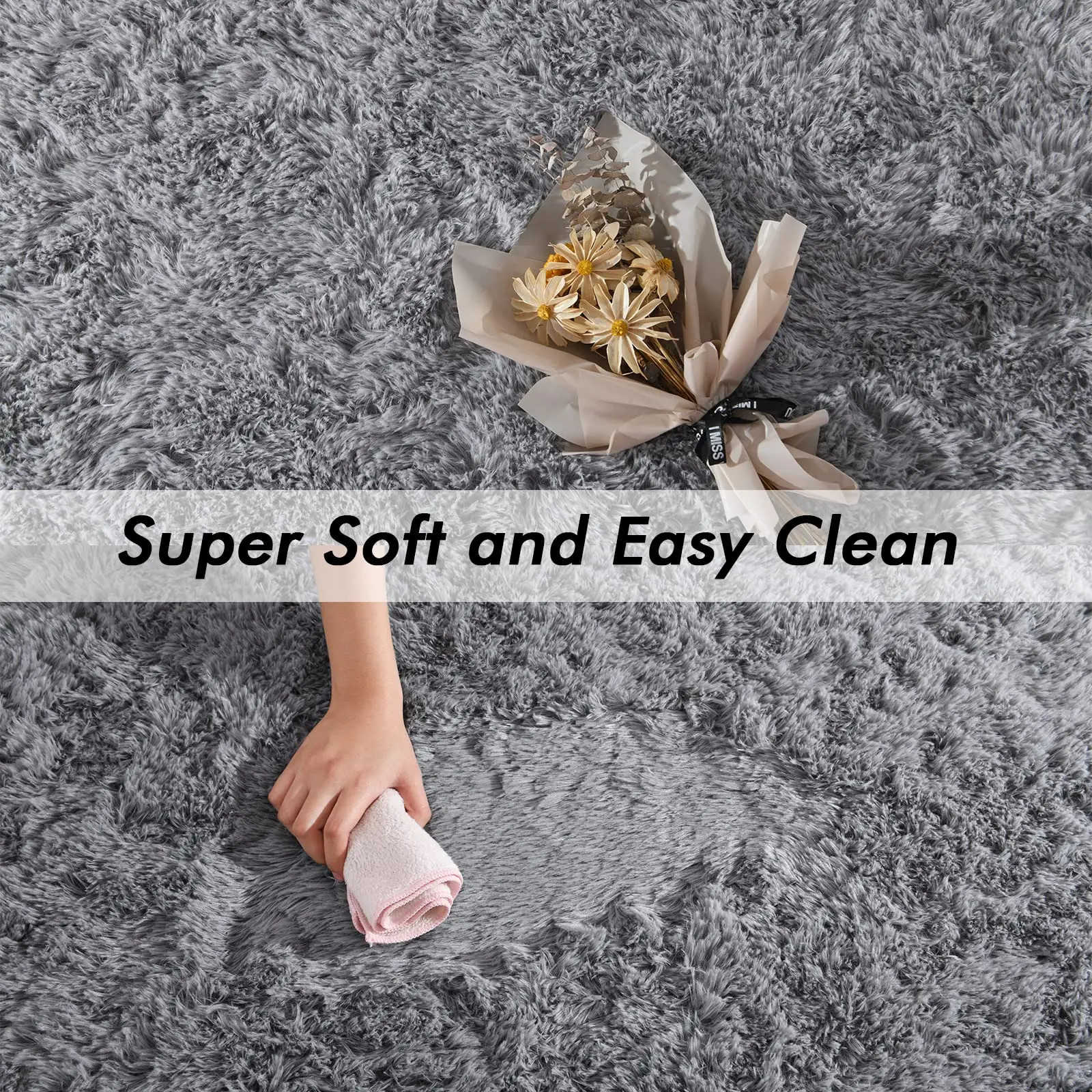 Gray Carpet for Living Room Plush Rug Bed Room Floor Fluffy Mats Anti-slip Home Decor Rugs Soft Velvet Carpets Kids Room Blanket