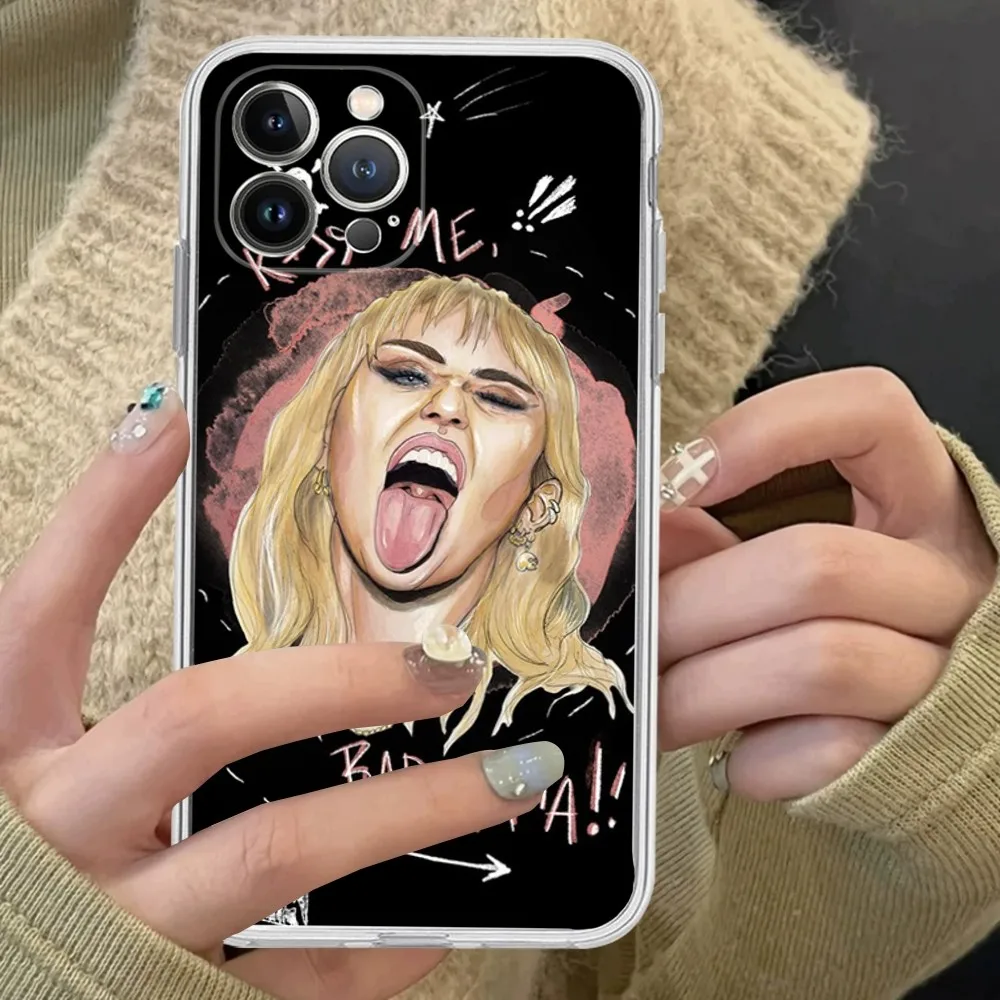 Miley Cyrus Phone Case Silicone Soft For Iphone 16 15 14 13 12 11 Pro Mini XS MAX Plus X Cover