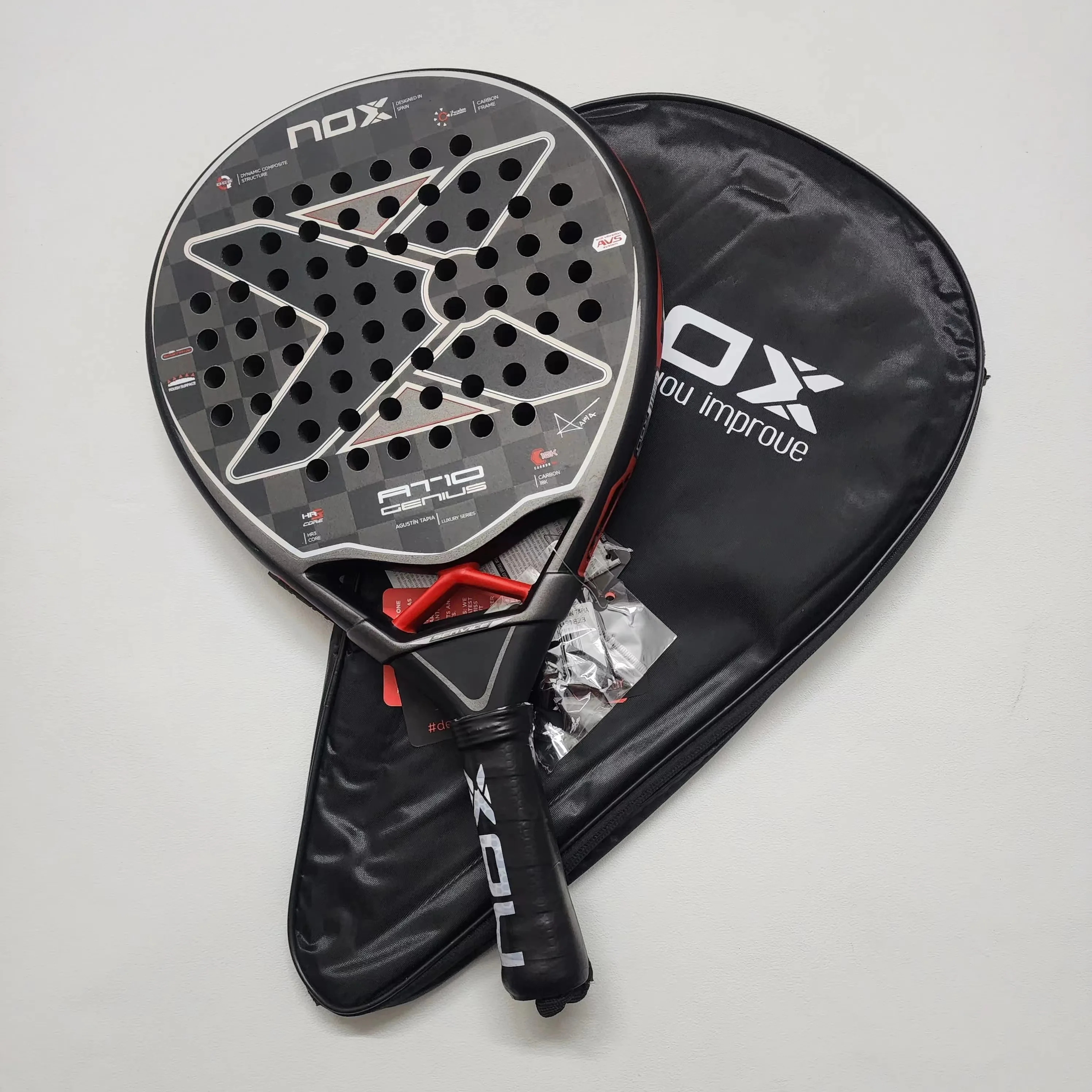 New Professional Padel Tennis Racket Soft Face Carbon Fiber EVA Memory Paddle Sports Racquet Outdoors Equipment for Men Women