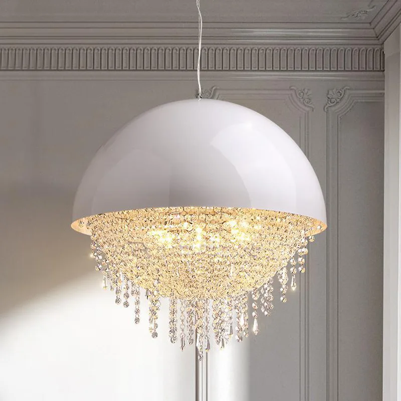 

Designer Crystal Tassel Chandelier Luxury LED Living Room Pendant Lamp For Exhibition Restaurant Modern Dining Room Hanging Lamp