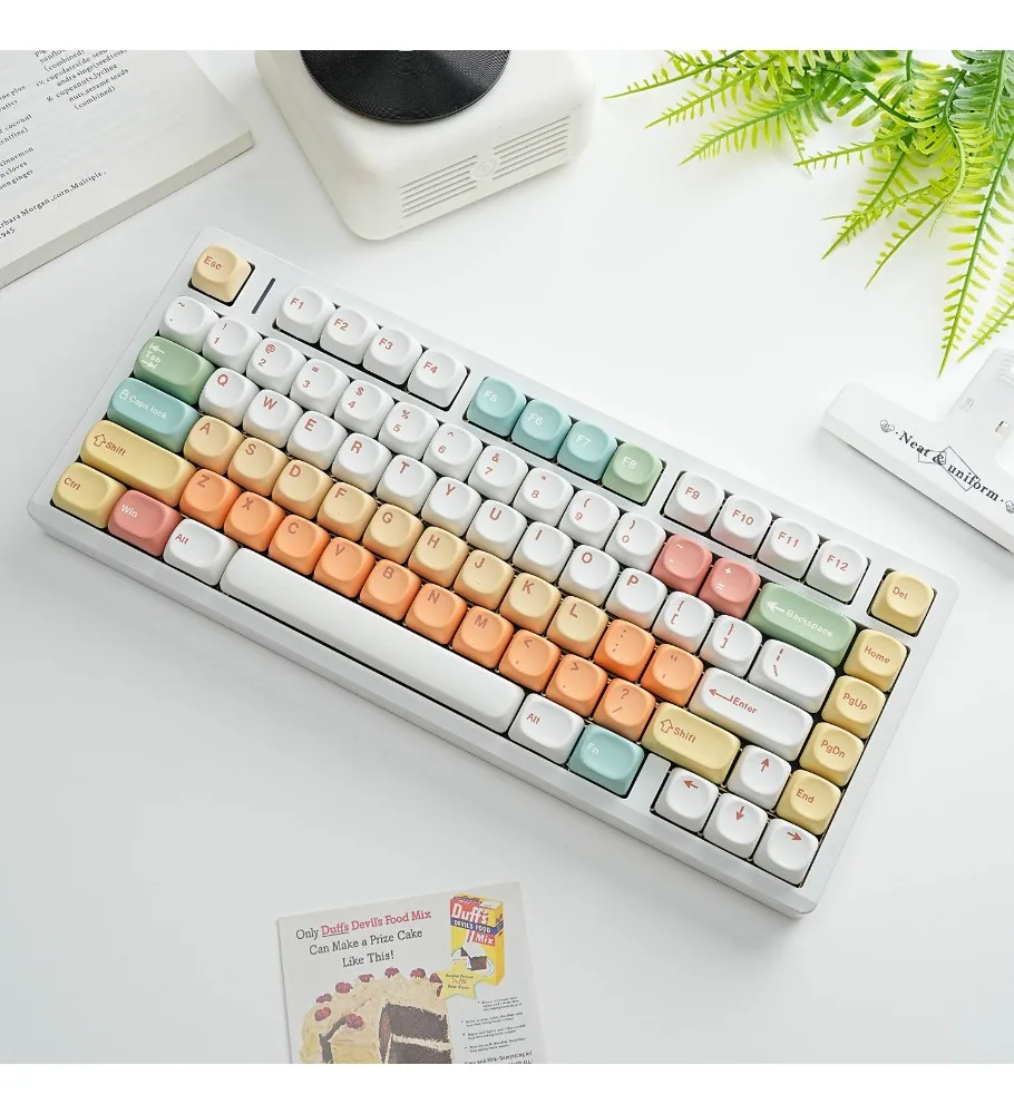 Candy House PBT Sublimation Keycap Korean Brazilian Russian Phonetic European Split 7U Space