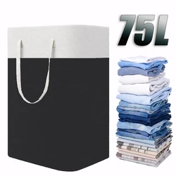 75 Large Capacity Laundry Hampers Folding Clothes Storage Hampers Waterproof Cotton & Linen Clothes Hampers Toy Storage Boxes