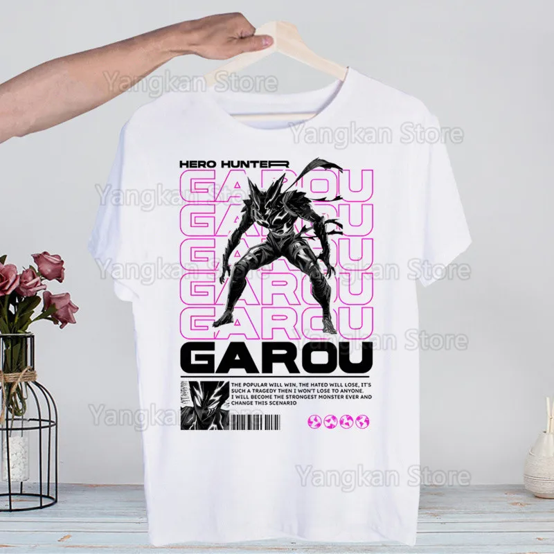 

Hero Hunter Garou Printing Street Style Casual Short Sleeve Men T Shirt O-neck Tshirt Male T-shirt