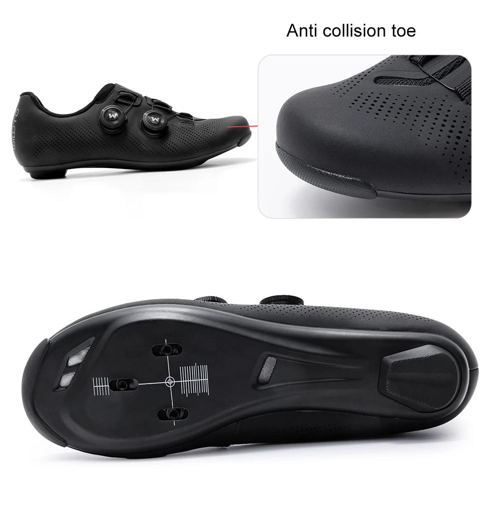 WILDTO Rennradschuhe Herren Fahrradschuhe Flache Sohle Neue Glasfaser- & Nylonsohle Fahrrad-Sneaker Passend für SPD-Pedale Fahrradschuhe – Detail 8