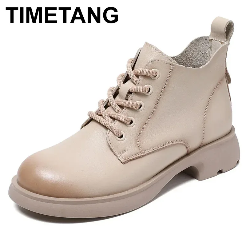 

2025 г. Британские сапоги из натуральной кожи. Женские маленькие сапоги на шнуровке с v-образным вырезом. Весенне-осенние тонкие сапоги на шнуровке и щиколотку. Женские.