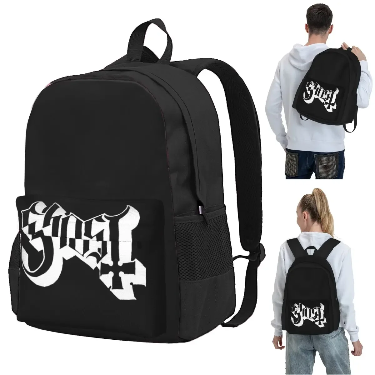 Ghost B.C. Band Backpack Student BookBag Children School Bag Computer Shoulder Bags for Boys Girls