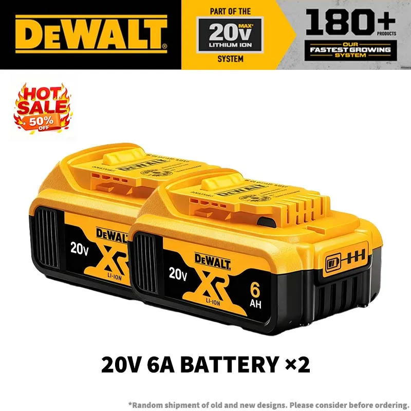 DeWALT XR 100% Original Battery 18V/20V/60V 2Ah 5Ah 6Ah 9Ah DCB200 DCB202 DCB205 DCB206 DCB209 DCB609 Power Tool with Charger image 3