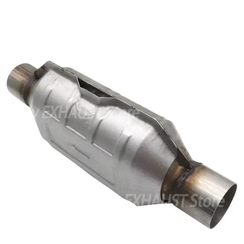 51mm 57mm EURO 1 Universal Car Catalytic Converter With 400 cpsi Ceramic Catalyst Protector Exhaust System Steel Muffler view 2