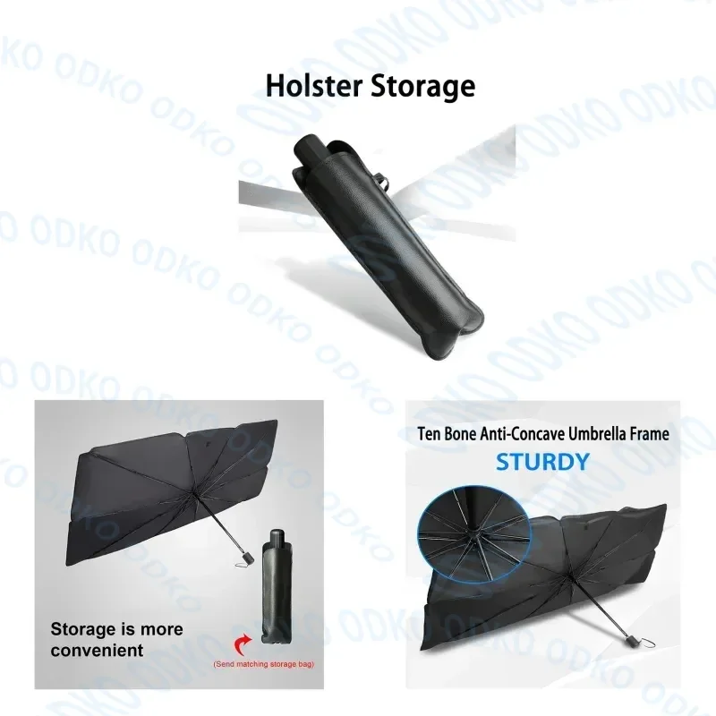 

Зонт от солнца на лобовое стекло автомобиля, простая установка, легкий магазин для SKYWORTH HT-i EV6 ET5 K10P D10