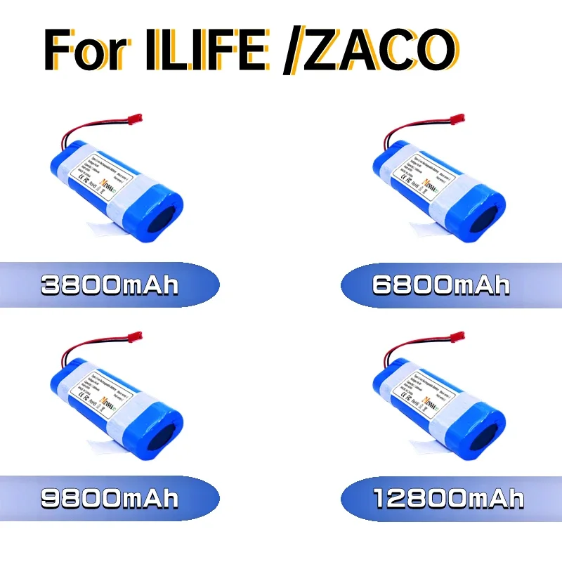 14.4V 6800mAh 9800mah Good Quality Battery For ilife V50 V55 V8s V3sPro V5sPro V8s X750 Robot Vacuum Cleaner