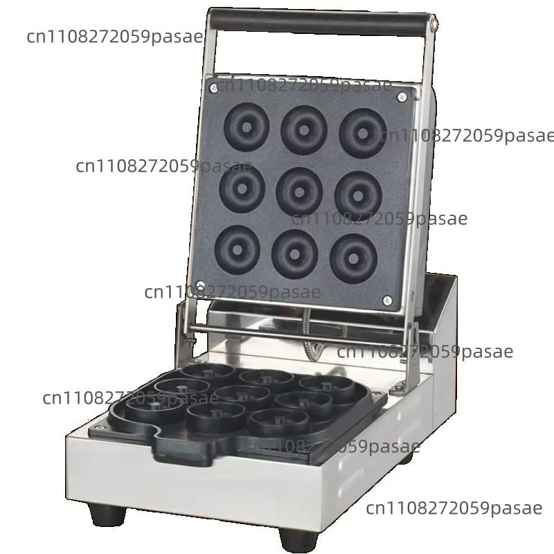 Commercial electric 4-9-in-1 hole electric doughnut-shaped bread hot press and sandwich cake mini waffle doughnut machine