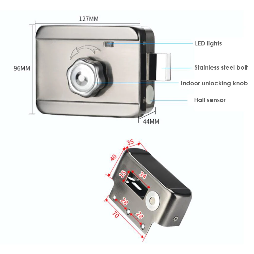 Bluetooth Tuya App Fingerprint Smart Door Lock Gate Password RFID Card Rim Bolt Lock Electronic Door Lock