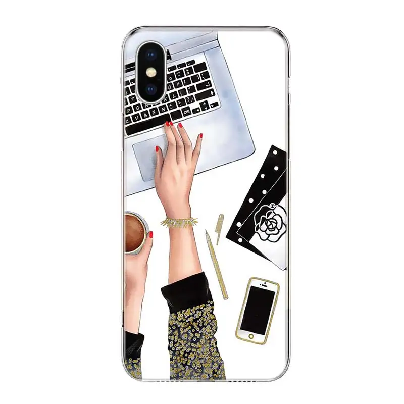 Girl Boss Pink Women Coffee Phone Case Cover For iPhone 11 12 13 Mini 14 15 Plus 16 Pro Max 17 Air 7 8 + SE Art Customized Funda