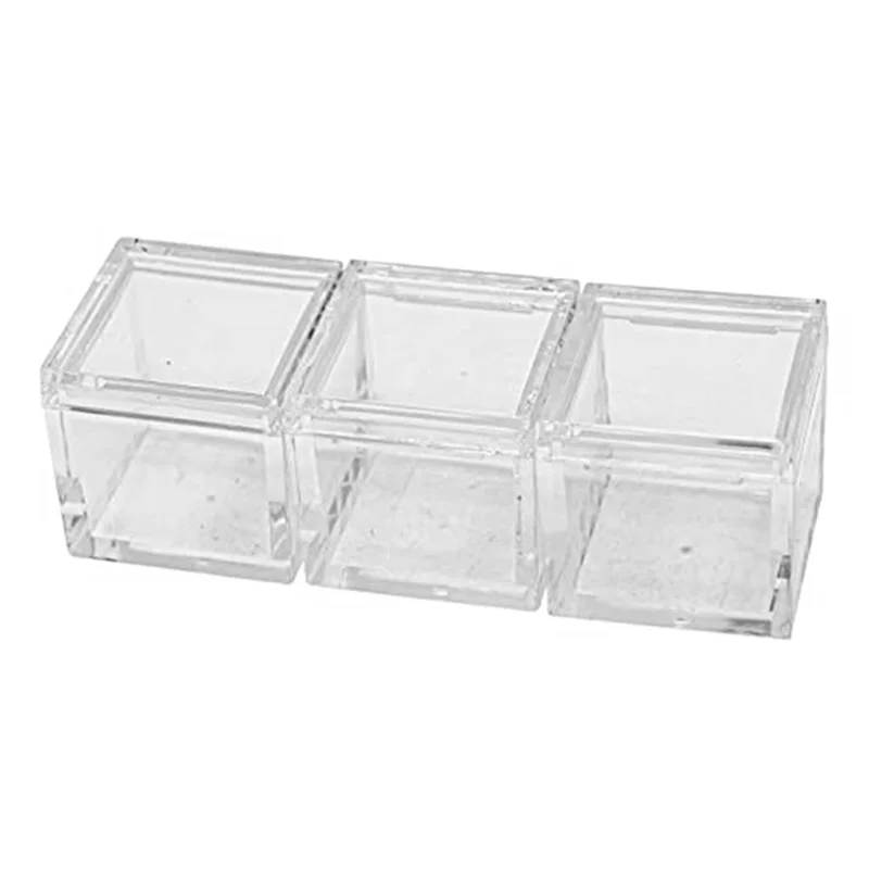 TKOH-10Pcs Acrylic Box Trays For 0.39Inch 10Mm Elements Cubes Clear Case Periodic Table Bracket For Elements Collections Easy In