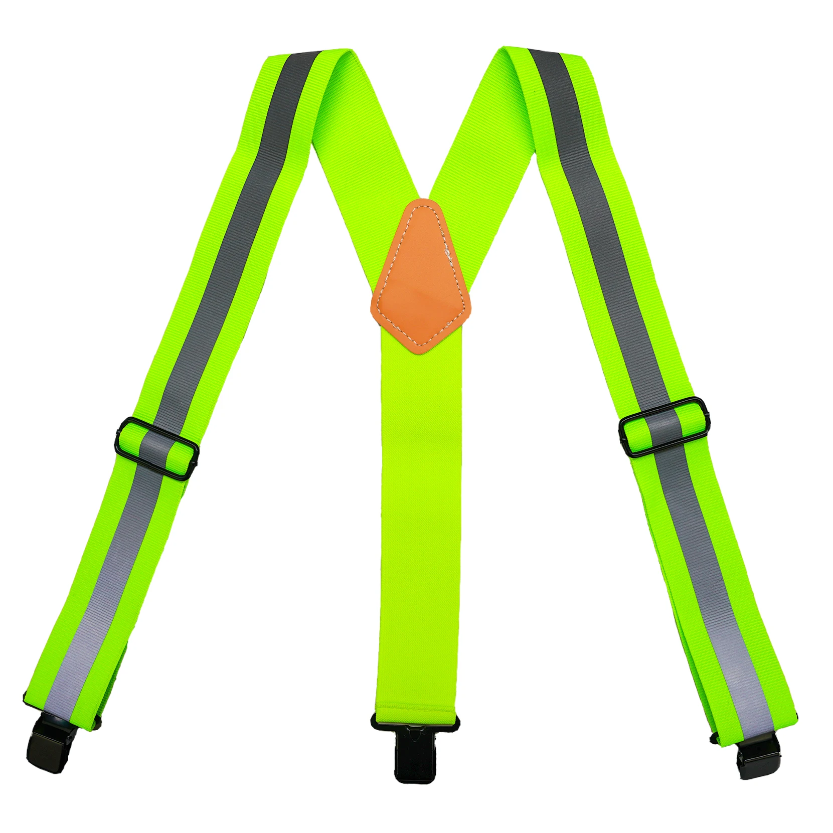 Melo Tough Reflective Safety Suspenders|Work  Y Type Suspenders with Hi Viz Reflective Strip Hold Up Tool Belt Clip Suspenders