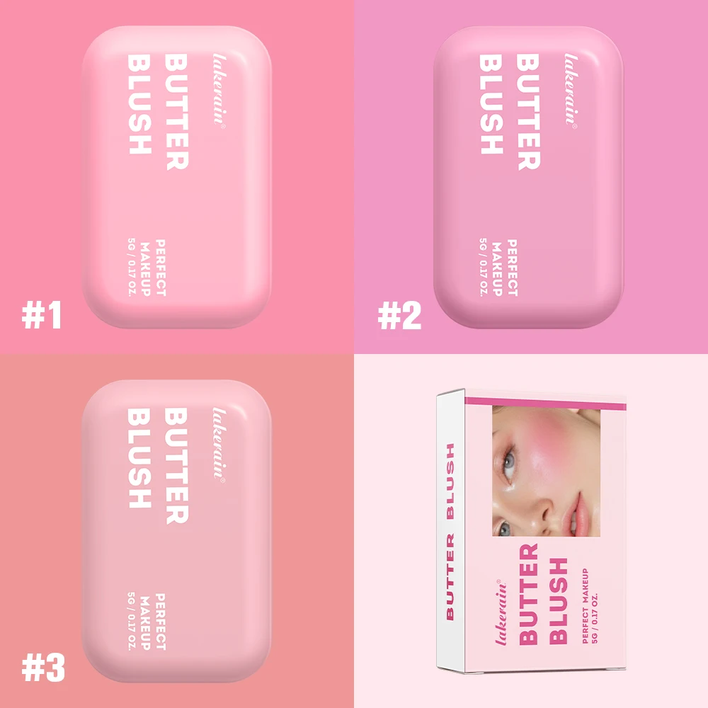 Lakerain Butter Blush High Color Rendering Brightening Makeup Long-lasting Makeup Effect Waterproof Sweat-proof Butter Blush