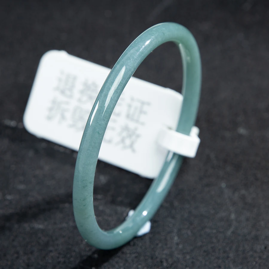 

TIMESWIND Authentic A-type Original Jade Blue Thin Round Bangle Women Fashion Jewelry with Certificate