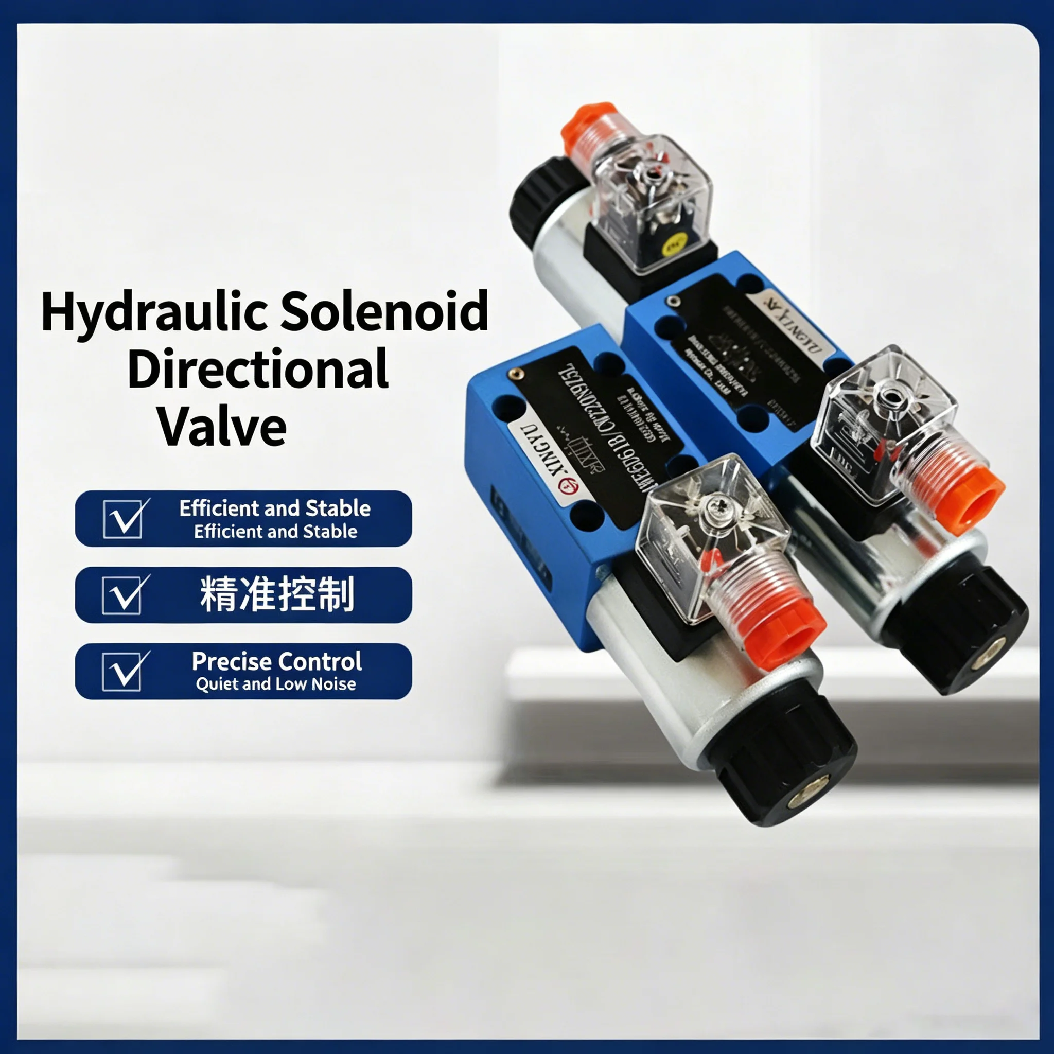 Hydraulic Solenoid Directional Control Valve Electromagnetic Yuken Rexroth Type DSG-02 03 4WE6 10 Series