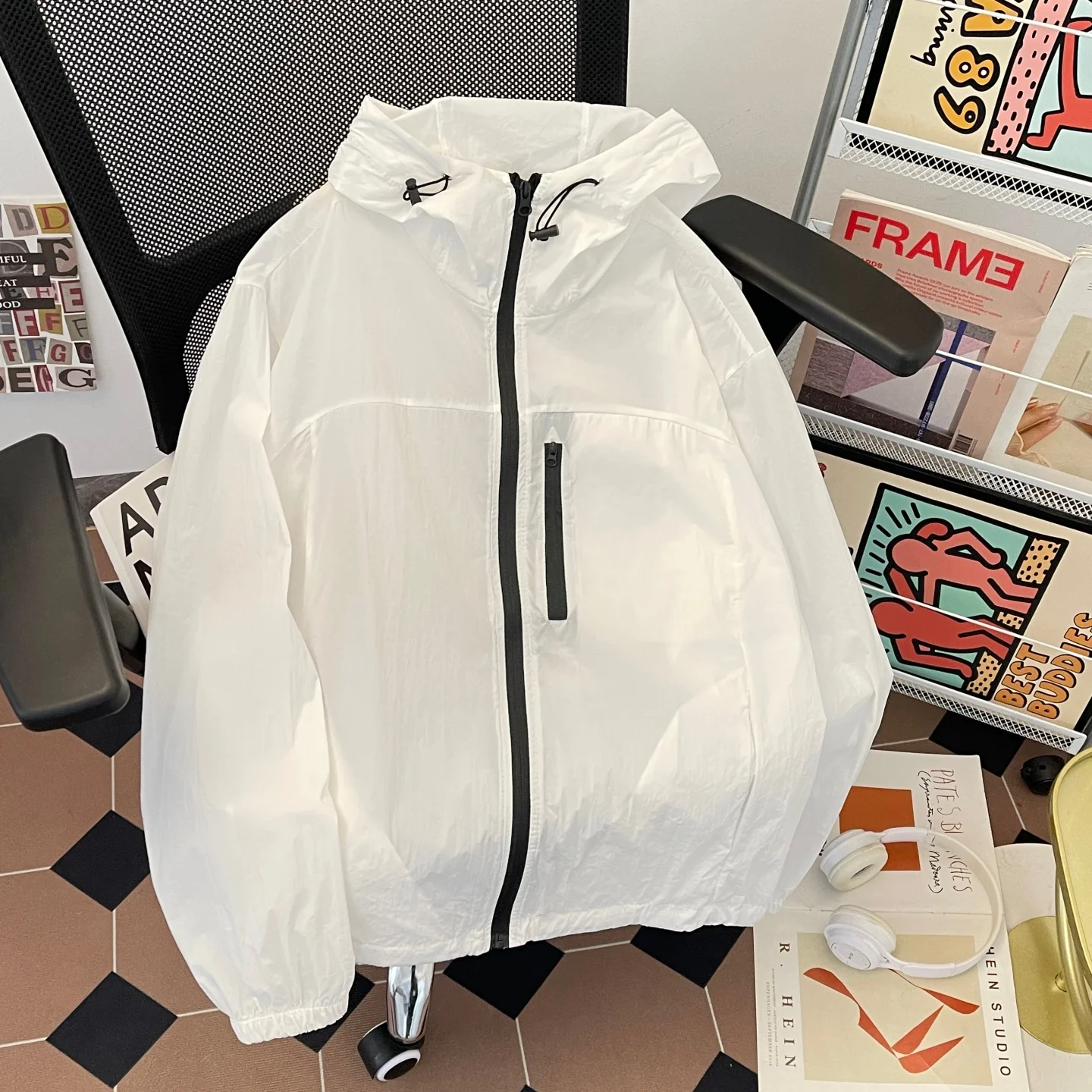 

American Style Outdoor Fishing Hat Sun Protection Clothing Men's Durable Water Repellent Long Sleeve Jacket for Summer