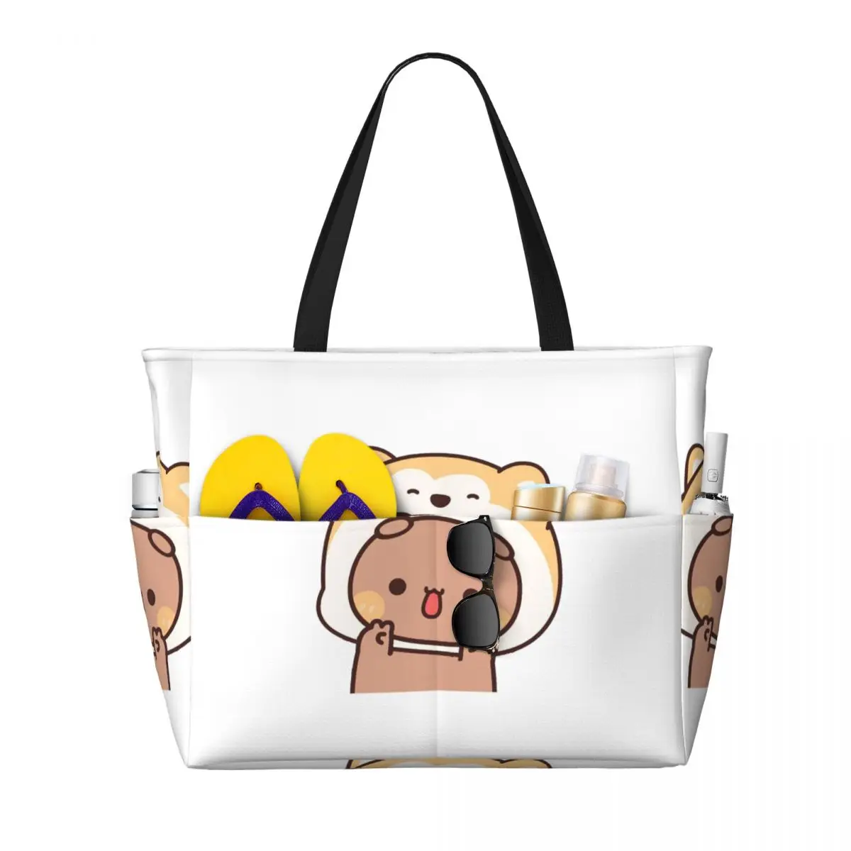 Bear And Panda Bubu Dudu Beach Tote Bag Sport Gym Yoga Duffle Large Tote Bag Women Travel Bag Fitness bag