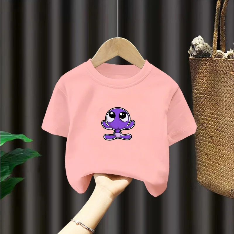 Cartoon animation loose children's clothing European and American children's tops popular children's short-sleeved T-shirts image 6