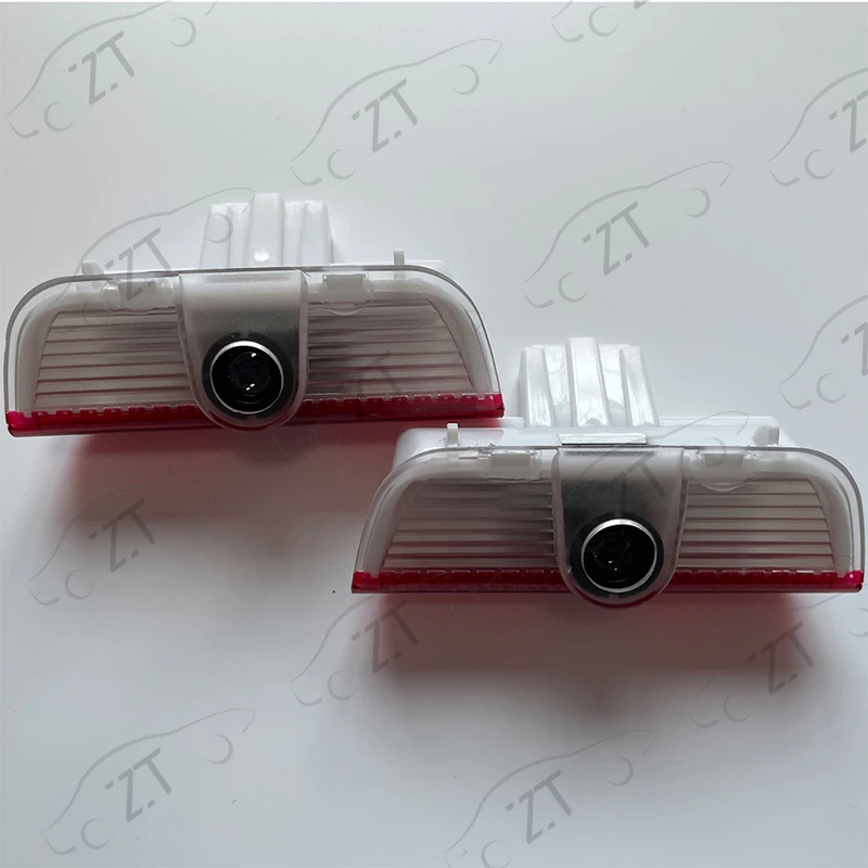 

2PC HD Glass Lens Car Door Light Laser Decor Projection Lamp Never Fade For Porsche New Cayman Boxster Cayenne 911 Taycan