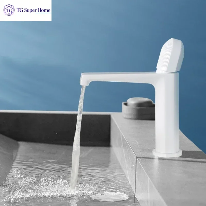 Luxury under-counter basin tap for bathroom washbasin,washbowl, wash basin with hot and cold gun grey faucet