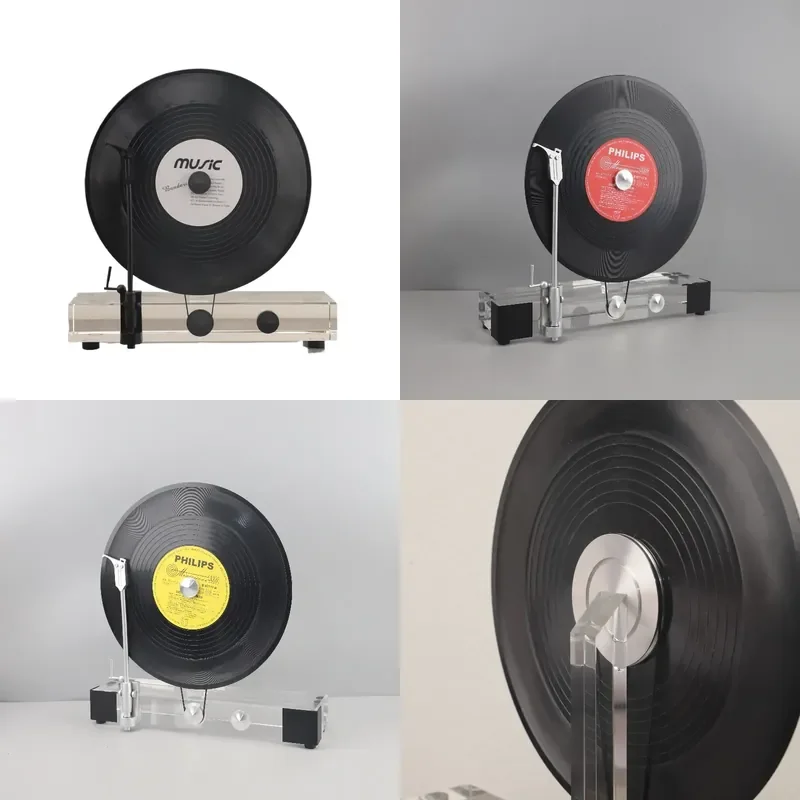Modern Simulation Vertical Vinyl Record Player Model for Room TV Cabinet Coffee Table Home Furnishing Living Room Ornament