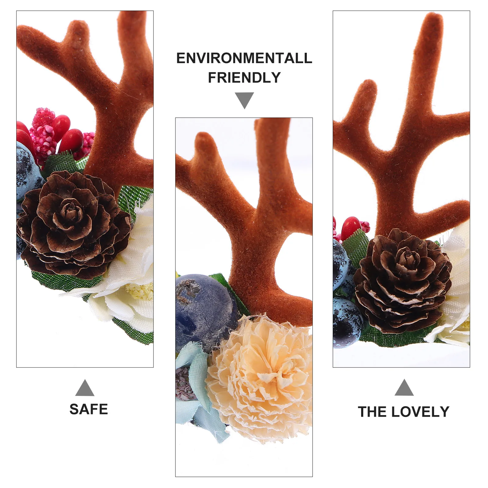 

Stylish Antlers Berry Hairpins Christmas Hair Clips Barrettes Party Outfits Everyday Wear Eye-Catching Design Photography Props