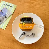 Cute Cartoon Honey Jar Bread For Huawei Freebuds Clip 4 5 4i 5i Pro 2 3 SE2 Cases Silicone Earphone Cover For HUAWEI Freebuds 5i