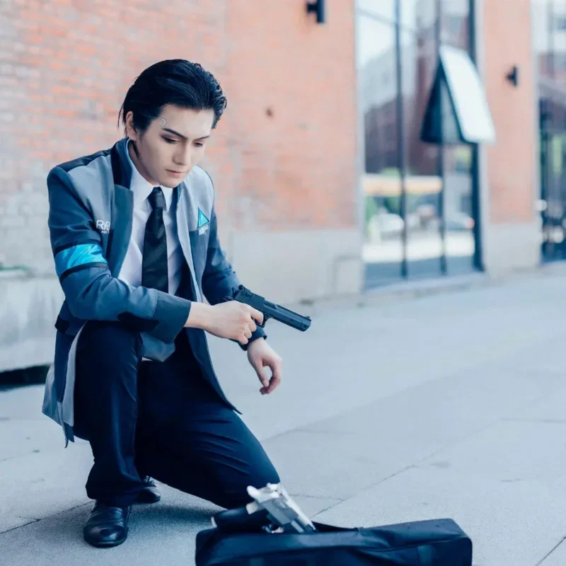 Detroit: Become Human RK800 Connor Cosplay Costume Complete Outfit Jacket Coat MN1